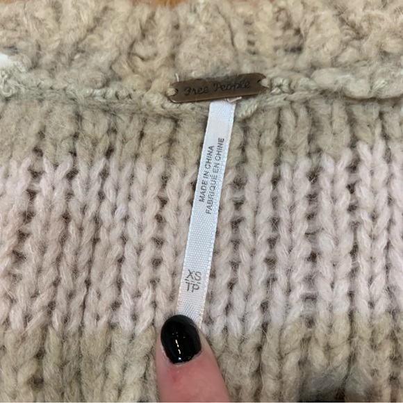 SOLD—Free people cropped knit cardigan - Picture 3 of 3
